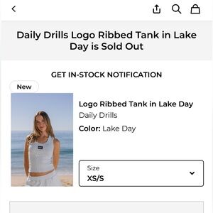 Daily Drills Logo Ribbed Tank in Lake
Day DAILY DRILLS X REVOLVE